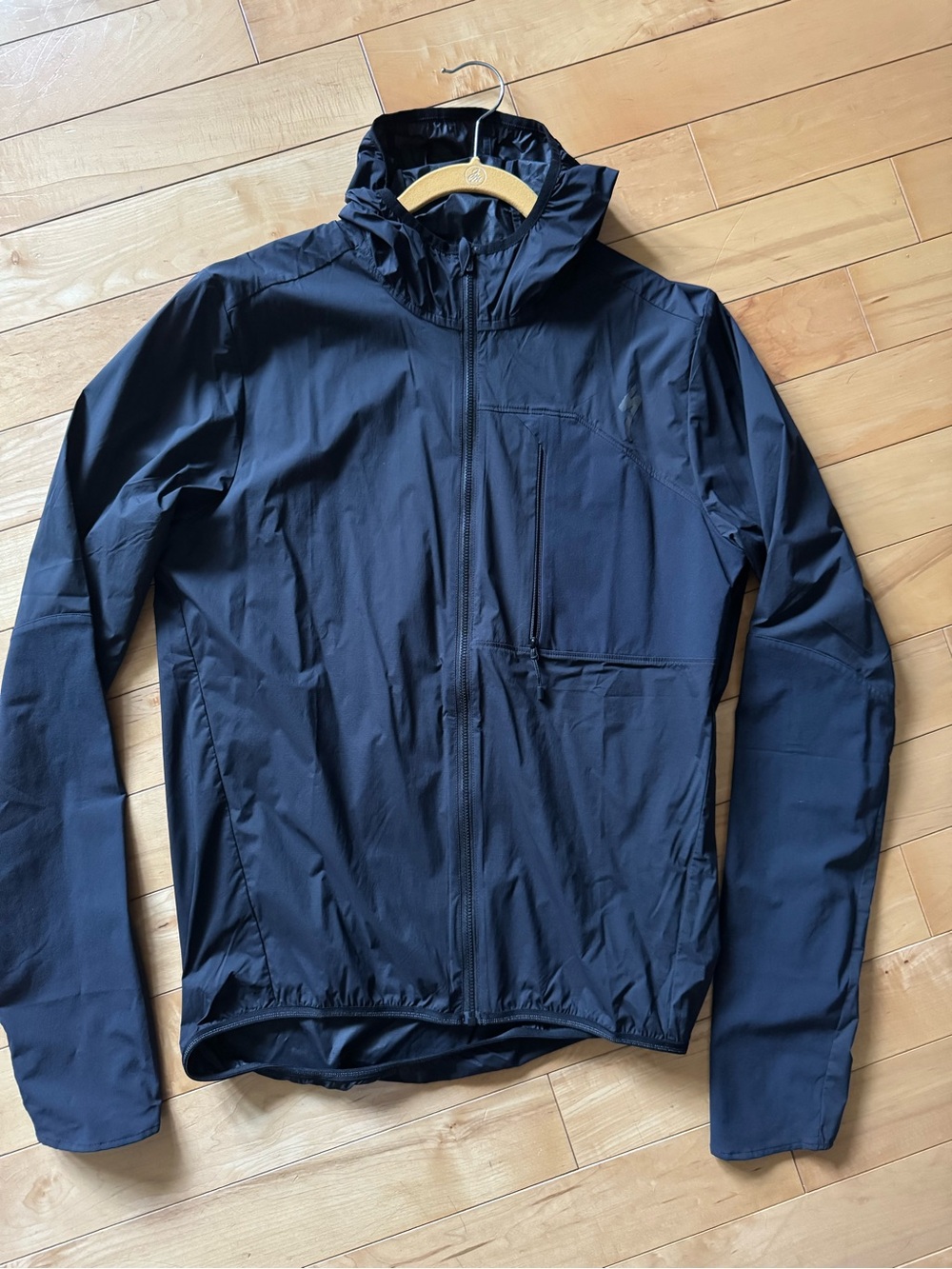Specialized Black Men's Hooded Windbreaker Jacket